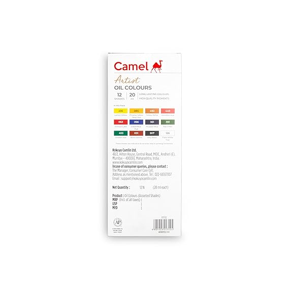 Camel - Artists' Oil Colour 20ml Tubes (Set of 12)