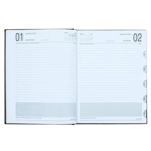 Mahavir Standard Diary 2025 with Thumb-Cut  Monthly Indexes