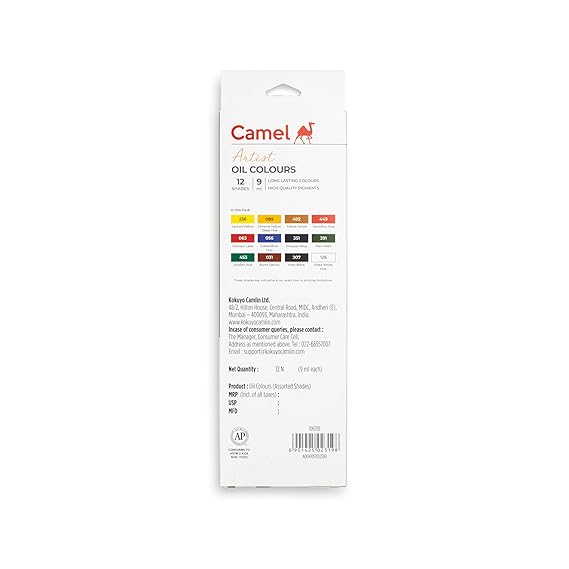 Camel - Artist Oil Colour 9ml Tubes (Set of 12)