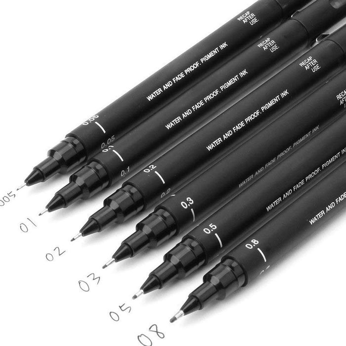 Uni Pin Fineliner Drawing Pen Set of 6