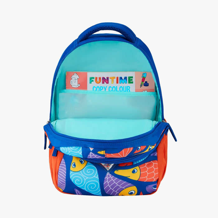 Genie Finley Small Backpack With Comfortable Padding for Kids - Blue (15")