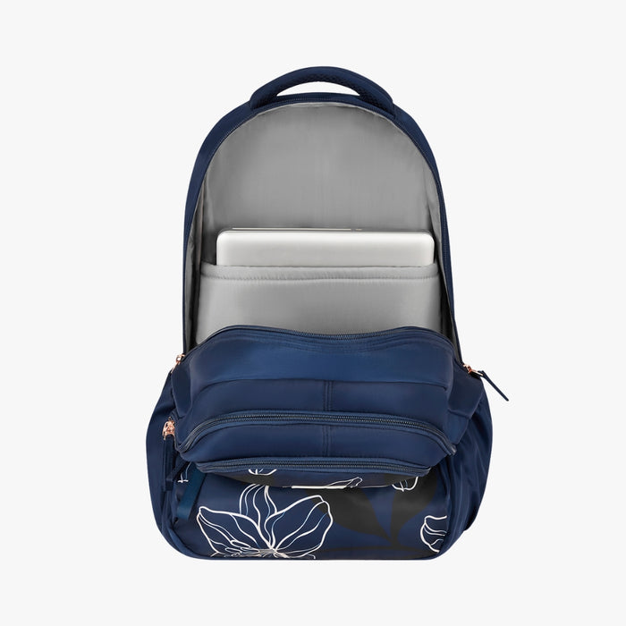 Genie Radiant 36L Laptop Backpack With Raincover - Navy Blue (19")