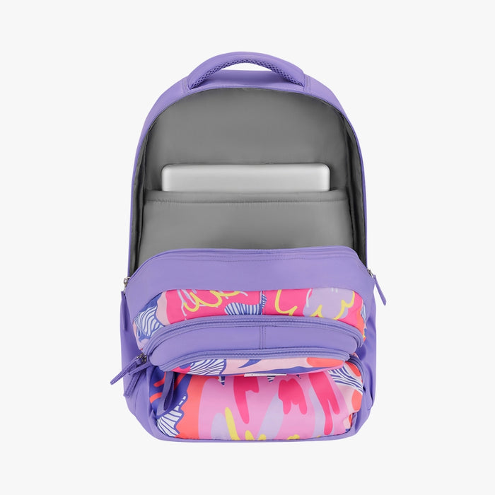 Genie Paradise 36L Laptop Backpack With Raincover - Lavender (19")