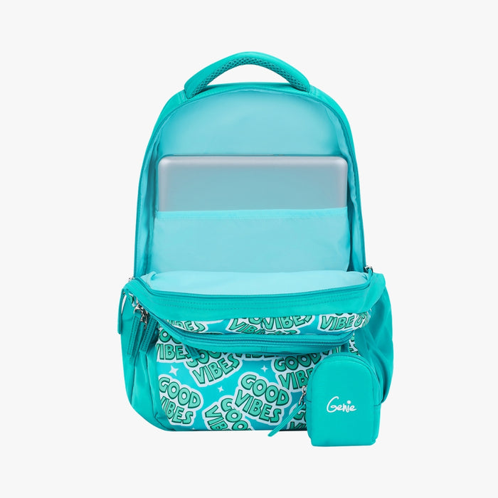 Genie Vibes 27L Juniors Backpack With Easy Access Pockets -  Teal (17")