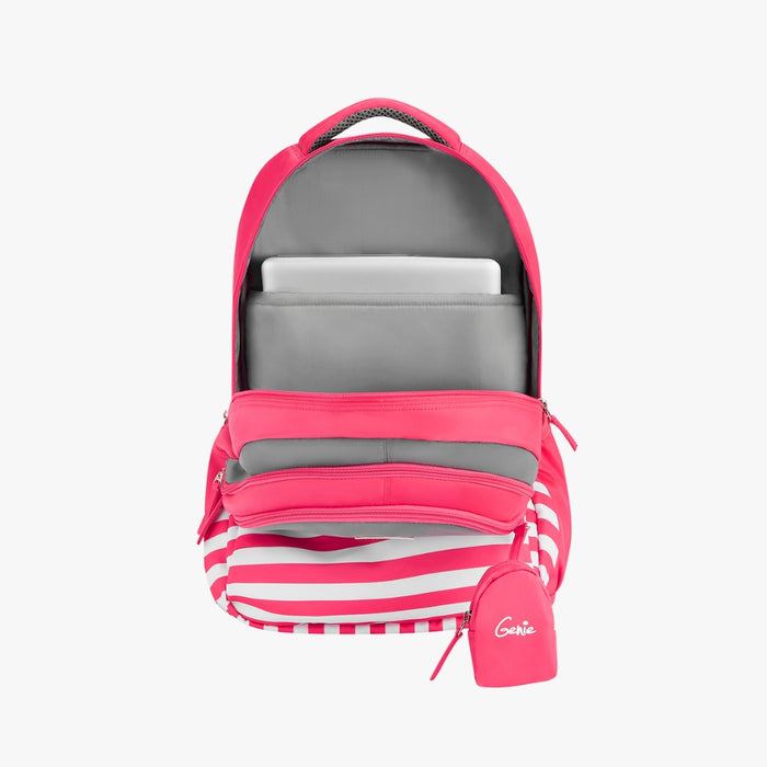 Genie Nautical Plus 36L Laptop Backpack With Laptop Sleeve - Pink (19")