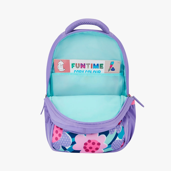 Genie Fluffy Backpack With Comfortable Padding for Kids - Lavender (15")