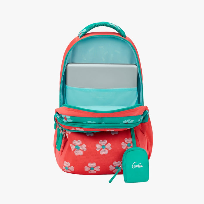 Genie Crimson 27L Juniors Backpack With Easy Access Pockets - Teal(17")