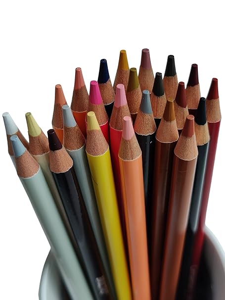 Brustro Artists' Colored Pencils Skin Tone Set of 24 (in elegant tin box)