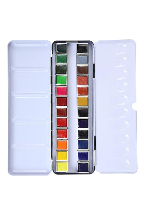 Brustro Professional Artists' Watercolour 24 half pan set