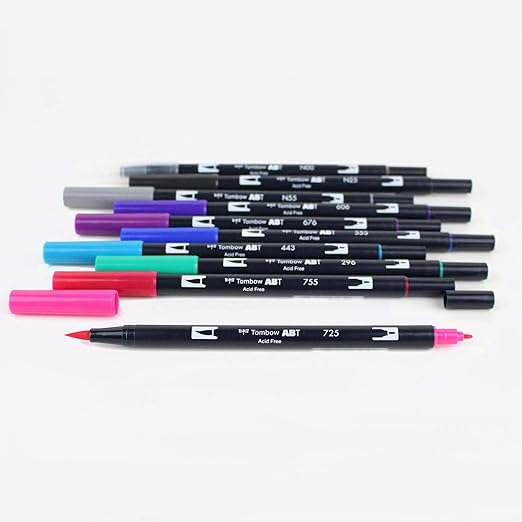 Tombow Dual Brush Pens Set Of 10 (Galaxy Colour)