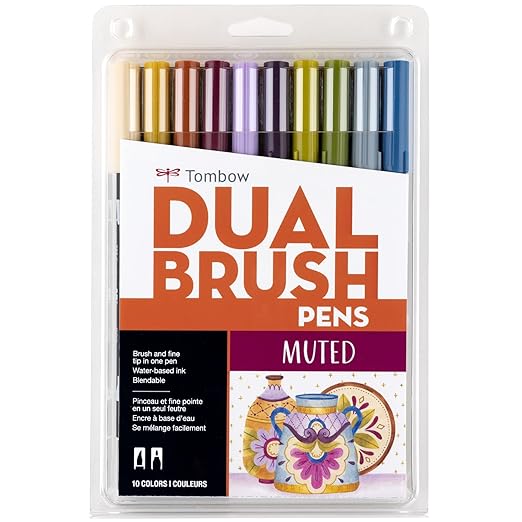 Tombow Dual Brush Pens Set of 10 (Muted)