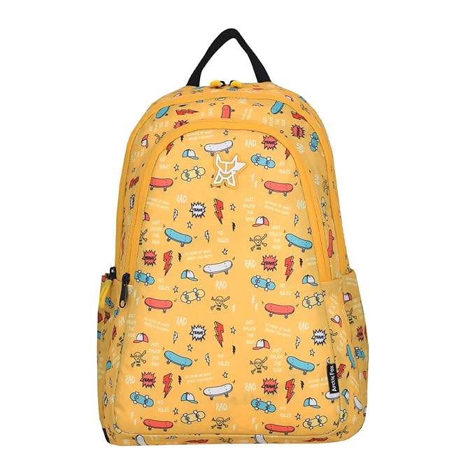 Arctic Fox Bitsy 21 Liters School Backpack for Boys and Girls - Skate Yellow