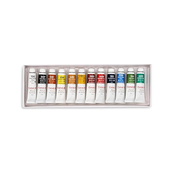 Camel - Artist Oil Colour 9ml Tubes (Set of 12)