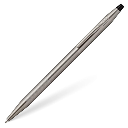 cross-AT0082-137-classic-century-titanium-gray-pvd-ballpoint-pen-with-micro-knurl-front-view