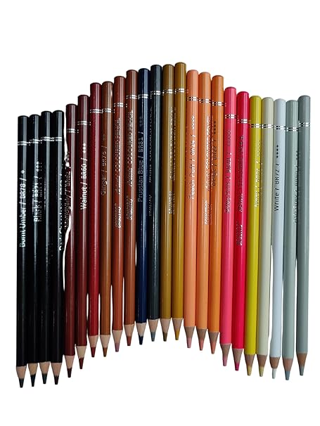 Brustro Artists' Colored Pencils Skin Tone Set of 24 (in elegant tin box)