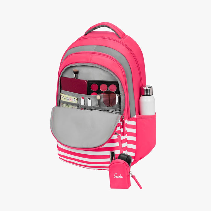 Genie Nautical Plus 36L Laptop Backpack With Laptop Sleeve - Pink (19")