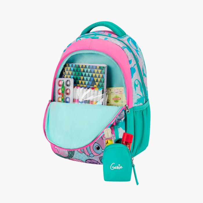 Genie Melody Small Backpack With Comfortable Padding for Kids - Teal (15")