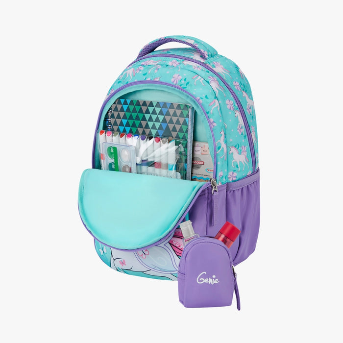 Genie Magic Unicorn Small Backpack With Comfortable Padding for Kids - Lavender (15")