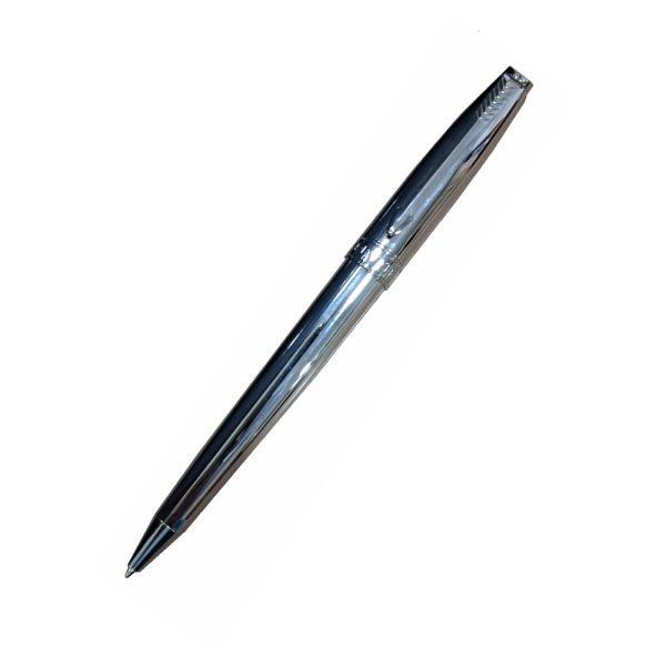 parker-fusion-shiny-chrome-CT-ballpoint-pen-front-view