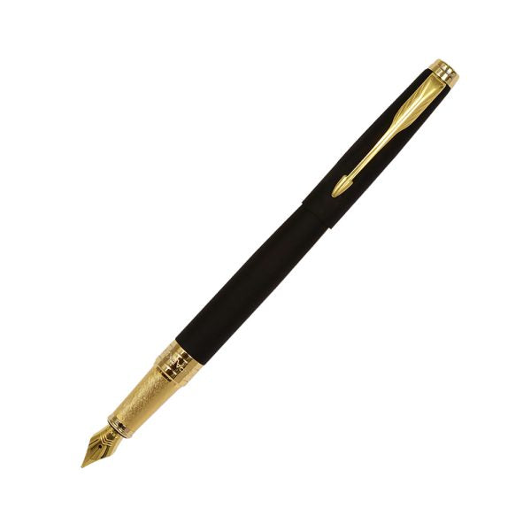 parker-aster-matte-black-GT-fountain-pen-front-view