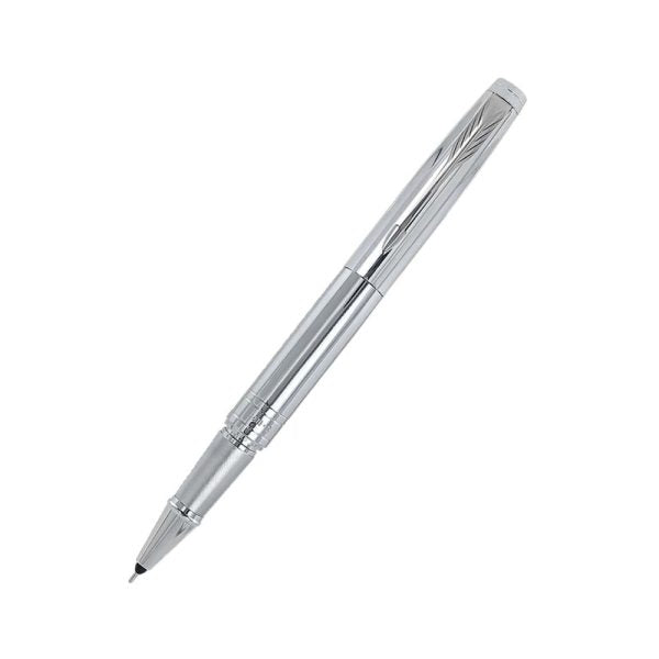 parker-aster-shiny-chrome-CT-rollerball-pen-front-view