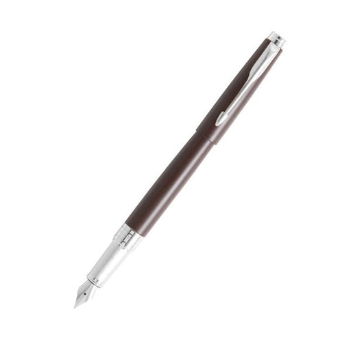 parker-aster-matte-brown-CT-fountain-pen-front-view