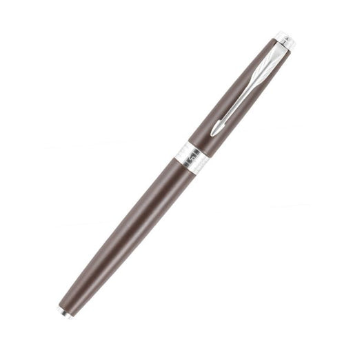 parker-aster-matte-brown-CT-rollerball-pen-close-view