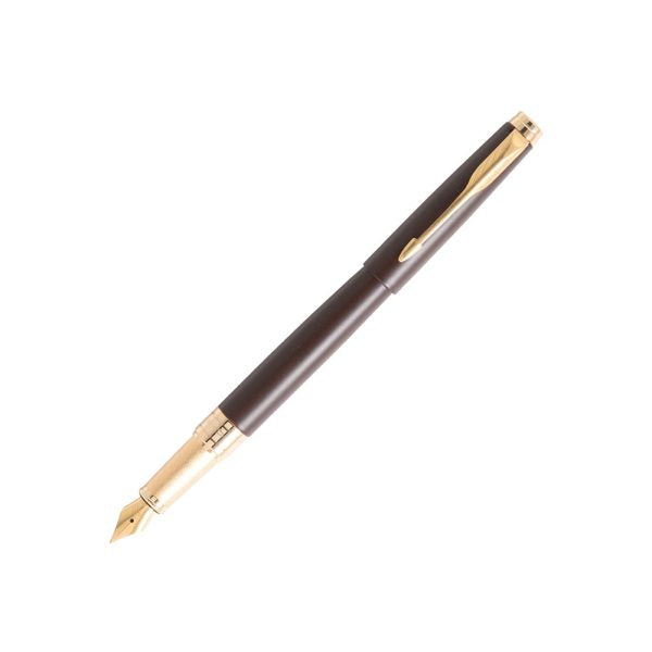 parker-aster-matte-brown-GT-fountain-pen-front-view