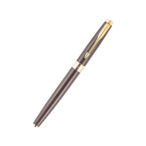 parker-aster-matte-brown-GT-rollerball-pen-close-view