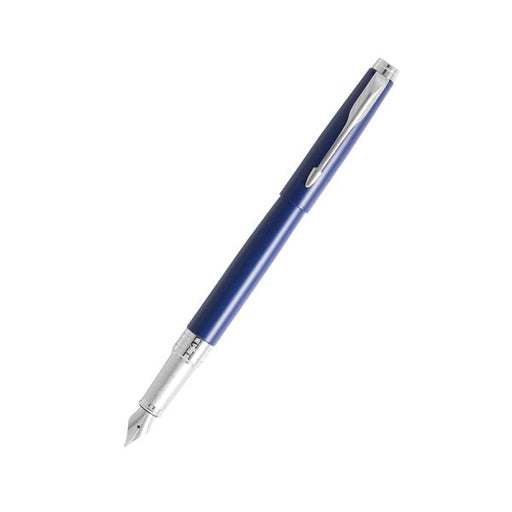 parker-aster-matte-blue-CT-fountain-pen-front-view