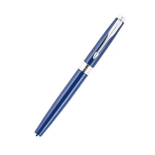 parker-aster-matte-blue-CT-rollerball-pen-front-close-view