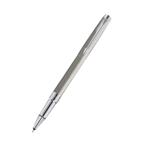 parker-aster-brushed-metal-CT-rollerball-pen-front-view