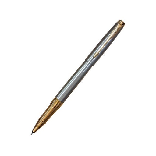 parker-aster-brushed-metal-GT rollerball-pen-front-view