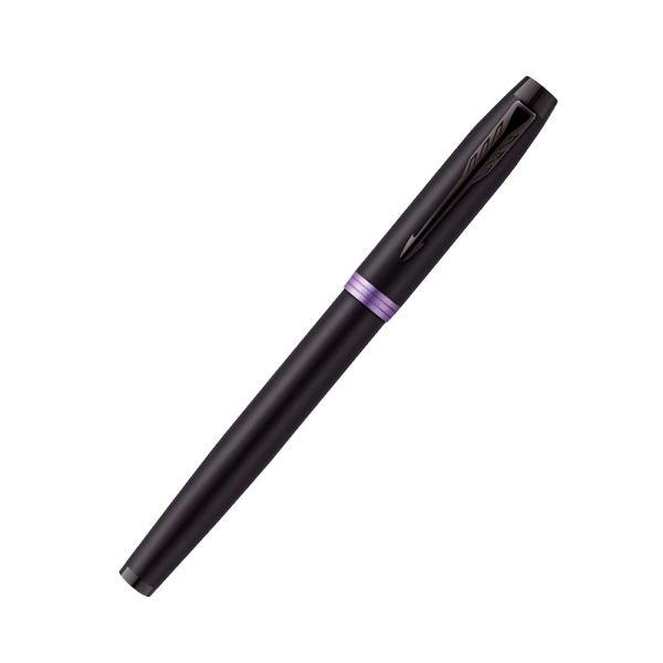 parker-IM-amethyst-purple-black-metal-trim-fountain-pen-(F)-close-view