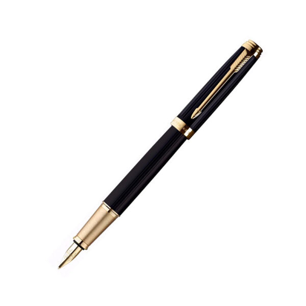 parker-ambient-laque-black-GT-fountain-pen-front-view