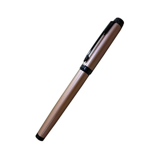 parker-ambient-rose-gold-black-metal-trim-rollerball-pen-close-view