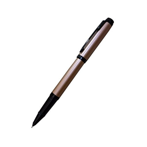 parker-ambient-rose-gold-black-metal-trim-rollerball-pen-open-view