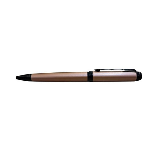 parker-ambient-rose-gold-black-metal-trim-ballpoint-pen-side-view