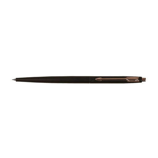 parker-insignia-matte-black-gold-trim-ball-pen-side-view