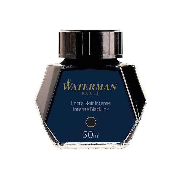 waterman-50ml-ink-bottle- intense-black-front-view