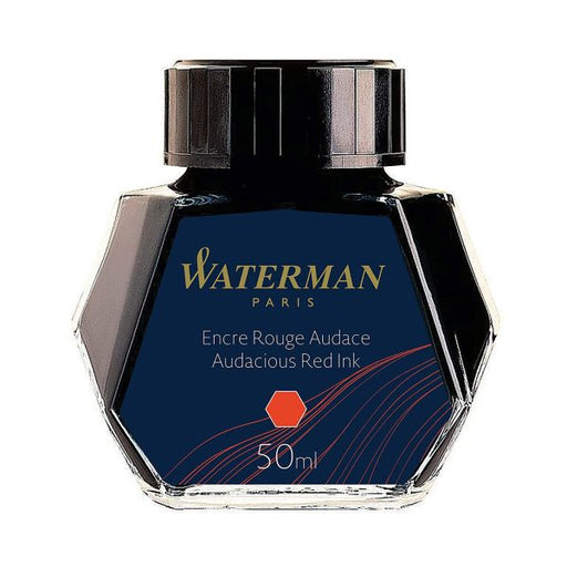 waterman-50ml-ink-bottle- audacious-red-front-view