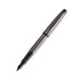 waterman-expert-metallic-silver- with-ruthenium-trim-fountain-pen-(M)-front-view