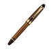 pilot-custom-823-transparent-brown-fountain-pen-with-ink-bottle-(B)-close-view