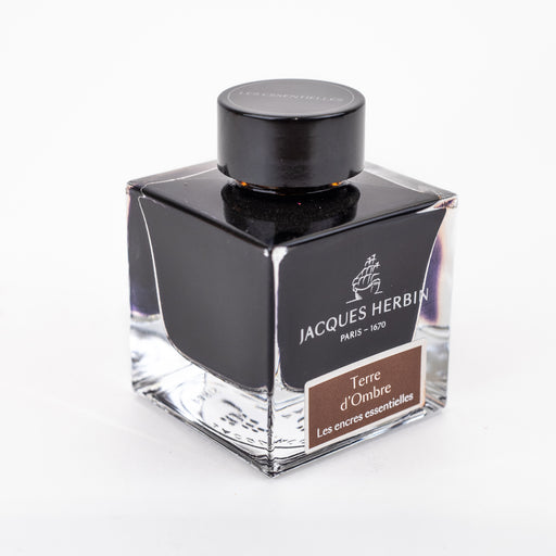 jacques-herbin-essentielles-ink-bottle-(Terre d'Ombre - 50 ML) 13147JT-side-view