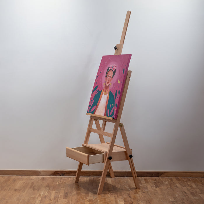 Professional Artist Wooden Easel with Drawer (HPX-X2)