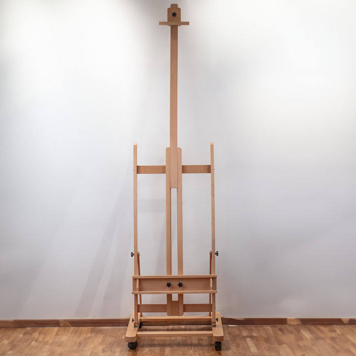 professional-artist-wooden-display-easel-(HPX-W02)-front-adjustable-height