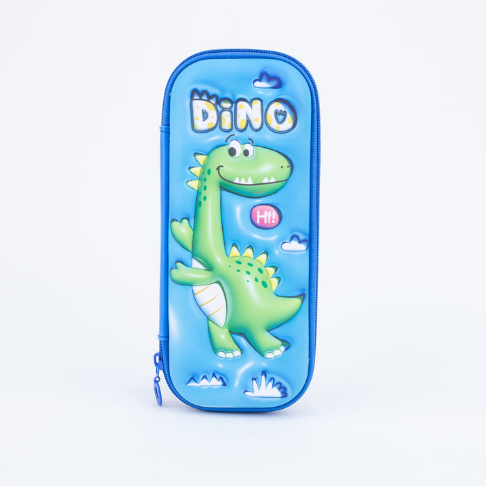 Dinosaur Design 3D Pencil/Pen Case For Kids - Blue