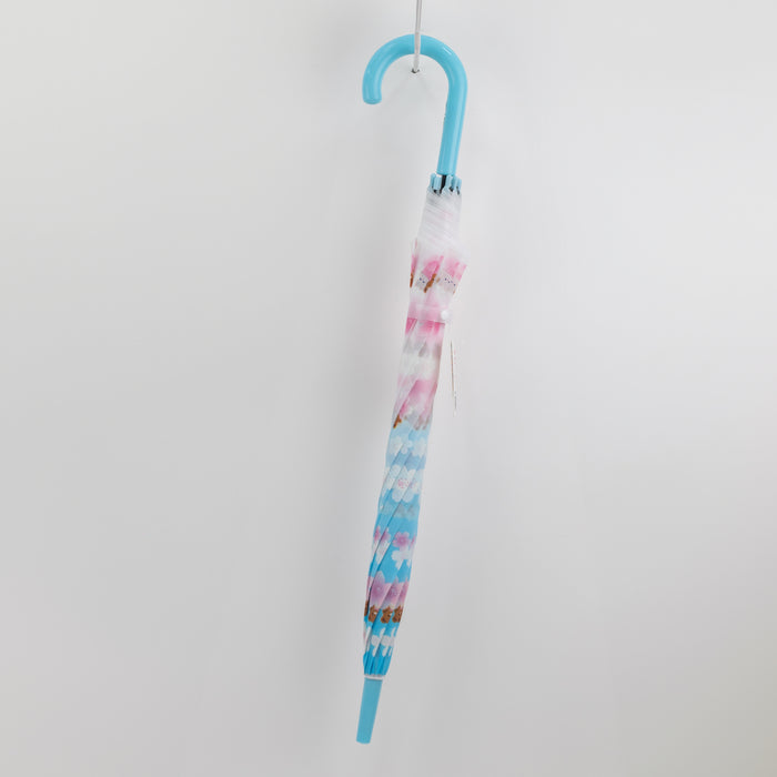 Transparent Long Umbrella with J Handle (RST077) - Patel Blue