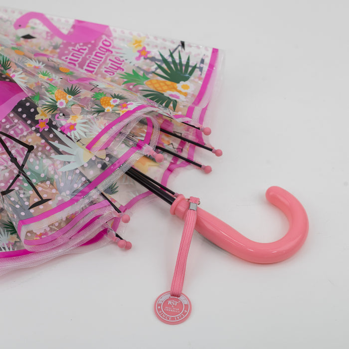 Transparent Printed Design Umbrella for Kids (RST060A) 50cm x 8k - Pastel Pink