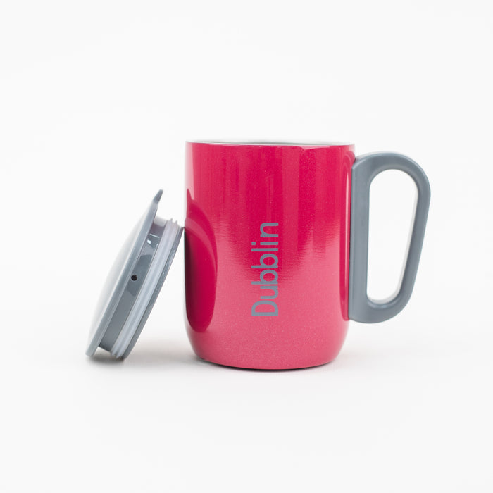 Dubblin - Polo Stainless Steel Unbreakable Tea Coffee Mug 220ml - Pink